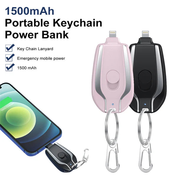 Portable Mini Keychain Power Bank 2000mAh